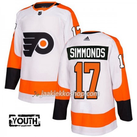 Lapsille NHL Philadelphia Flyers Pelipaita Wayne Simmonds 17 Adidas 2017-2018 Valkoinen Authentic